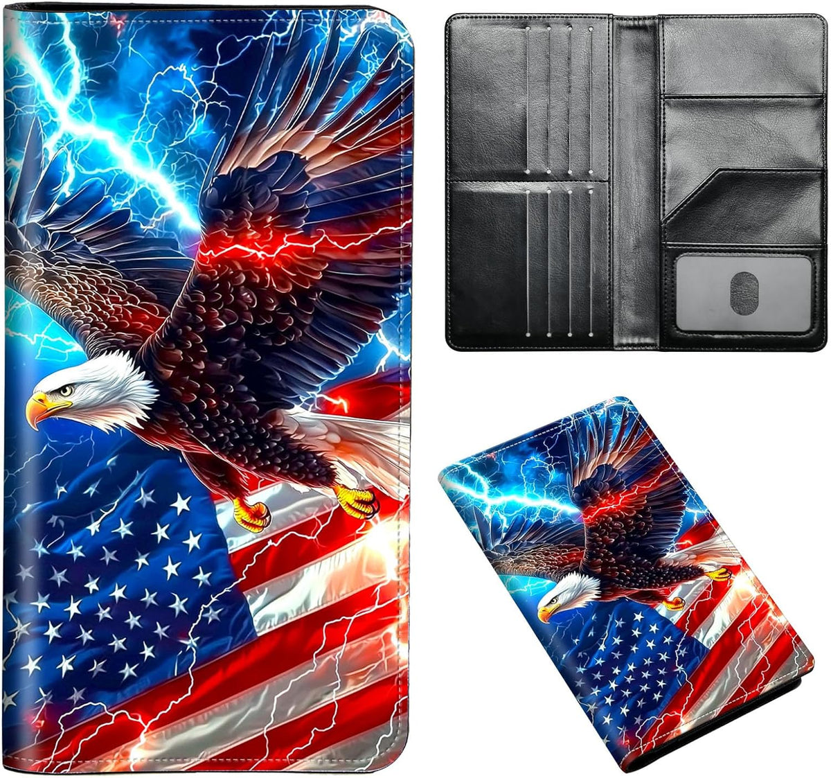 Exquisite Passport Holder for Travel Accessory, Coconut Beach Leather Passport Cover with Space for Documents and Family Photos, Travel Passport Credit Card Wallet for Women and Men