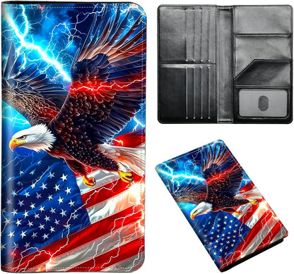 Exquisite Passport Holder for Travel Accessory, Coconut Beach Leather Passport Cover with Space for Documents and Family Photos, Travel Passport Credit Card Wallet for Women and Men