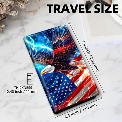Exquisite Passport Holder for Travel Accessory, Coconut Beach Leather Passport Cover with Space for Documents and Family Photos, Travel Passport Credit Card Wallet for Women and Men