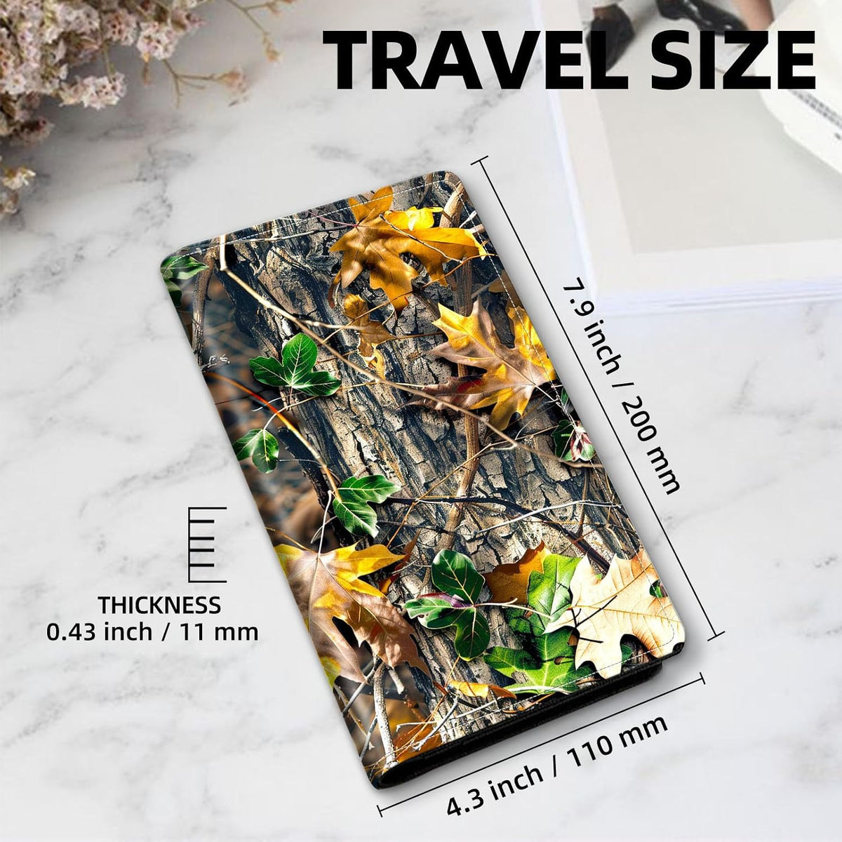 Exquisite Passport Holder for Travel Accessory, Coconut Beach Leather Passport Cover with Space for Documents and Family Photos, Travel Passport Credit Card Wallet for Women and Men