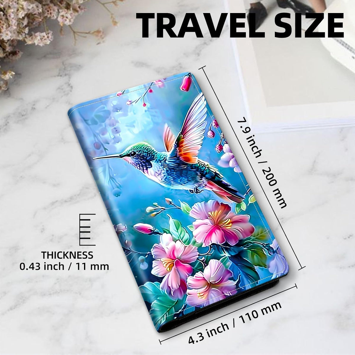Exquisite Passport Holder for Travel Accessory, Coconut Beach Leather Passport Cover with Space for Documents and Family Photos, Travel Passport Credit Card Wallet for Women and Men
