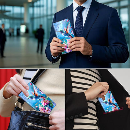 Exquisite Passport Holder for Travel Accessory, Coconut Beach Leather Passport Cover with Space for Documents and Family Photos, Travel Passport Credit Card Wallet for Women and Men