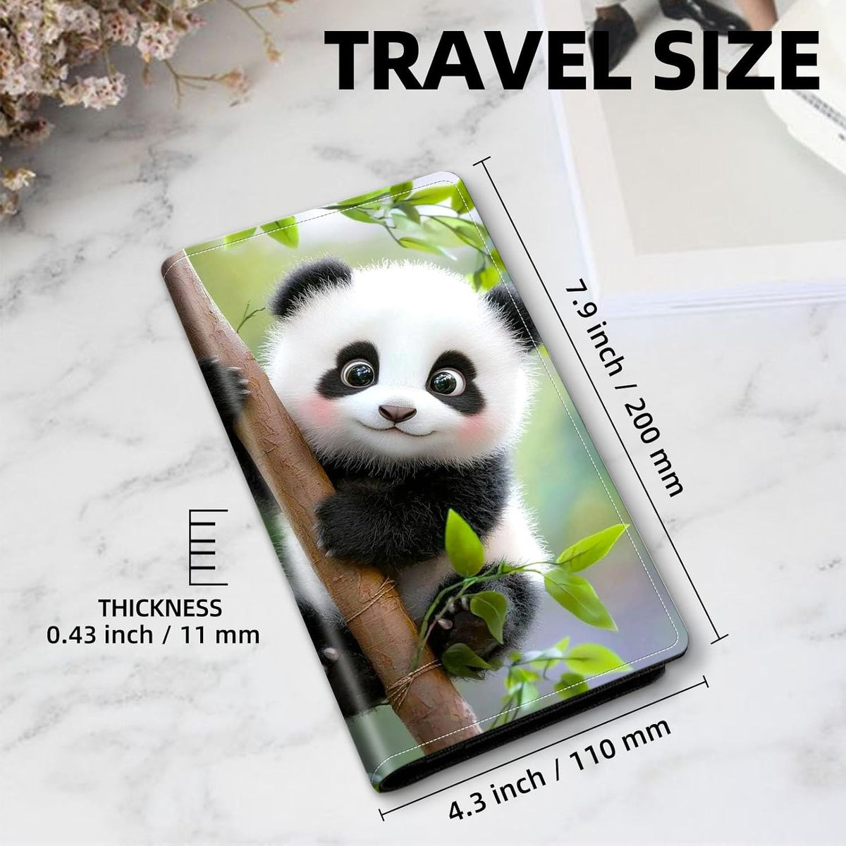 Exquisite Passport Holder for Travel Accessory, Coconut Beach Leather Passport Cover with Space for Documents and Family Photos, Travel Passport Credit Card Wallet for Women and Men