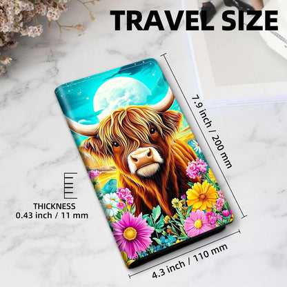 Exquisite Passport Holder for Travel Accessory, Coconut Beach Leather Passport Cover with Space for Documents and Family Photos, Travel Passport Credit Card Wallet for Women and Men