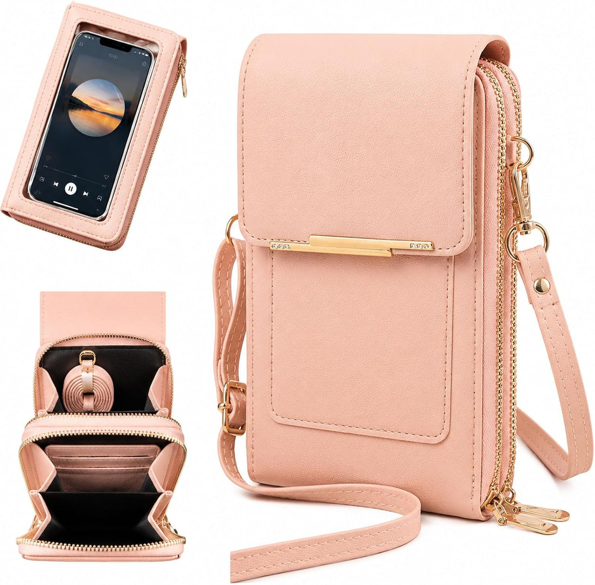 Touchscreen Phone Crossbody Bag,small crossbody bags for women,Compact and Portable,Cell Phone Purse with Adjustable Strap