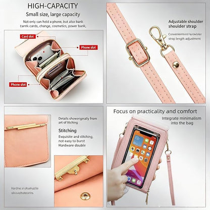 Touchscreen Phone Crossbody Bag,small crossbody bags for women,Compact and Portable,Cell Phone Purse with Adjustable Strap