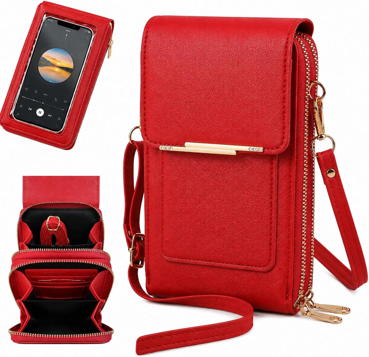 Touchscreen Phone Crossbody Bag,small crossbody bags for women,Compact and Portable,Cell Phone Purse with Adjustable Strap