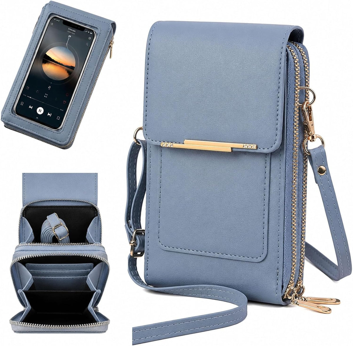 Touchscreen Phone Crossbody Bag,small crossbody bags for women,Compact and Portable,Cell Phone Purse with Adjustable Strap
