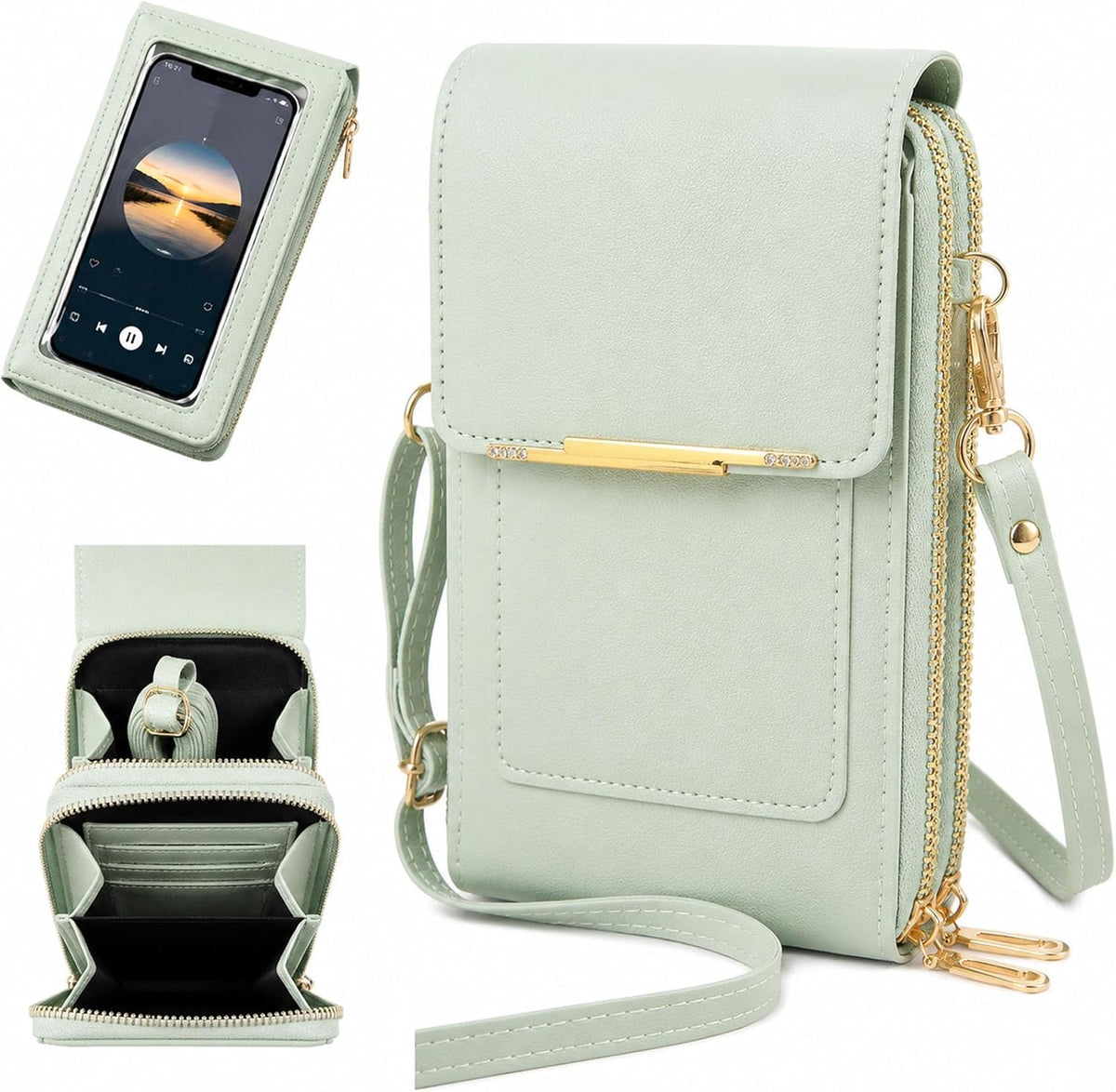 Touchscreen Phone Crossbody Bag,small crossbody bags for women,Compact and Portable,Cell Phone Purse with Adjustable Strap