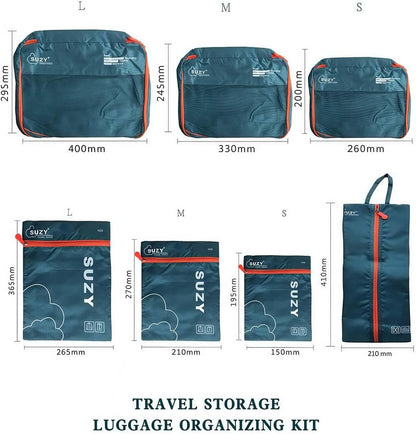Travel Packing Cubes Set of 7, Luggage Bags Organizers for Suitcase, Lightweight Packing Cubes for Travel Organization and Storage