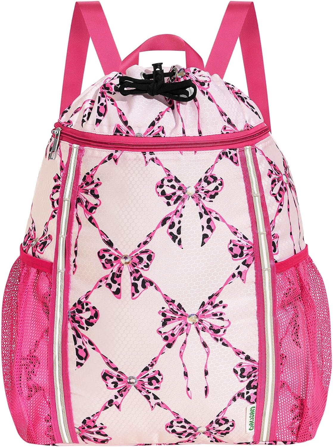 Kids Gym Drawstring Backpack String Bag, Shark Sports Gym Bag for Kids Boys Waterproof Swimming Beach String Cinch Backpack with Two Water Bottle Pocket