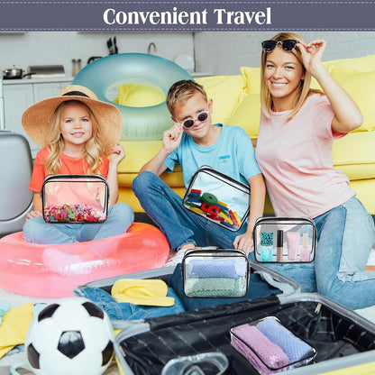 120 Pcs Clear Makeup Bags Bulk Tsa Approved Toiletry Bag for Travel Transparent Cosmetic Bag PVC Waterproof Travel Small Pouches with Zipper for Men and Women (White)