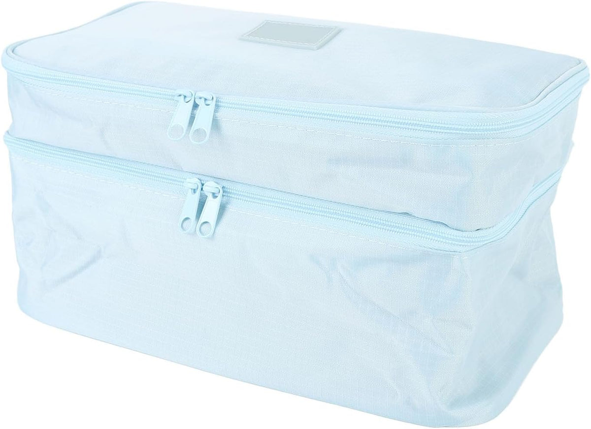 Packing Cubes, Dual Layer Luggage Travel Bags with Separate Compartments for Underwear Socks Bra Cosmetic Toiletry