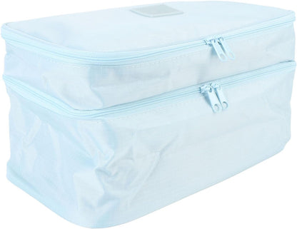 Packing Cubes, Dual Layer Luggage Travel Bags with Separate Compartments for Underwear Socks Bra Cosmetic Toiletry