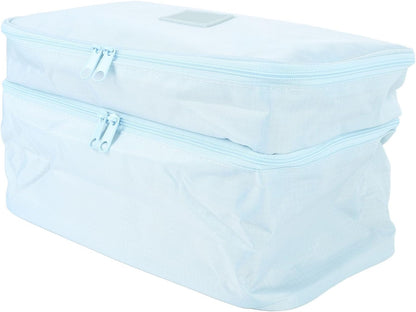 Packing Cubes, Dual Layer Luggage Travel Bags with Separate Compartments for Underwear Socks Bra Cosmetic Toiletry