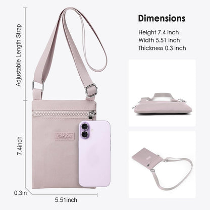Mini Crossbody Phone Bag, Adjustable Cell Phone Purses, Travel Shoulder Bag Fit 6.9" Cellphone/Keys/Earbuds/Passport