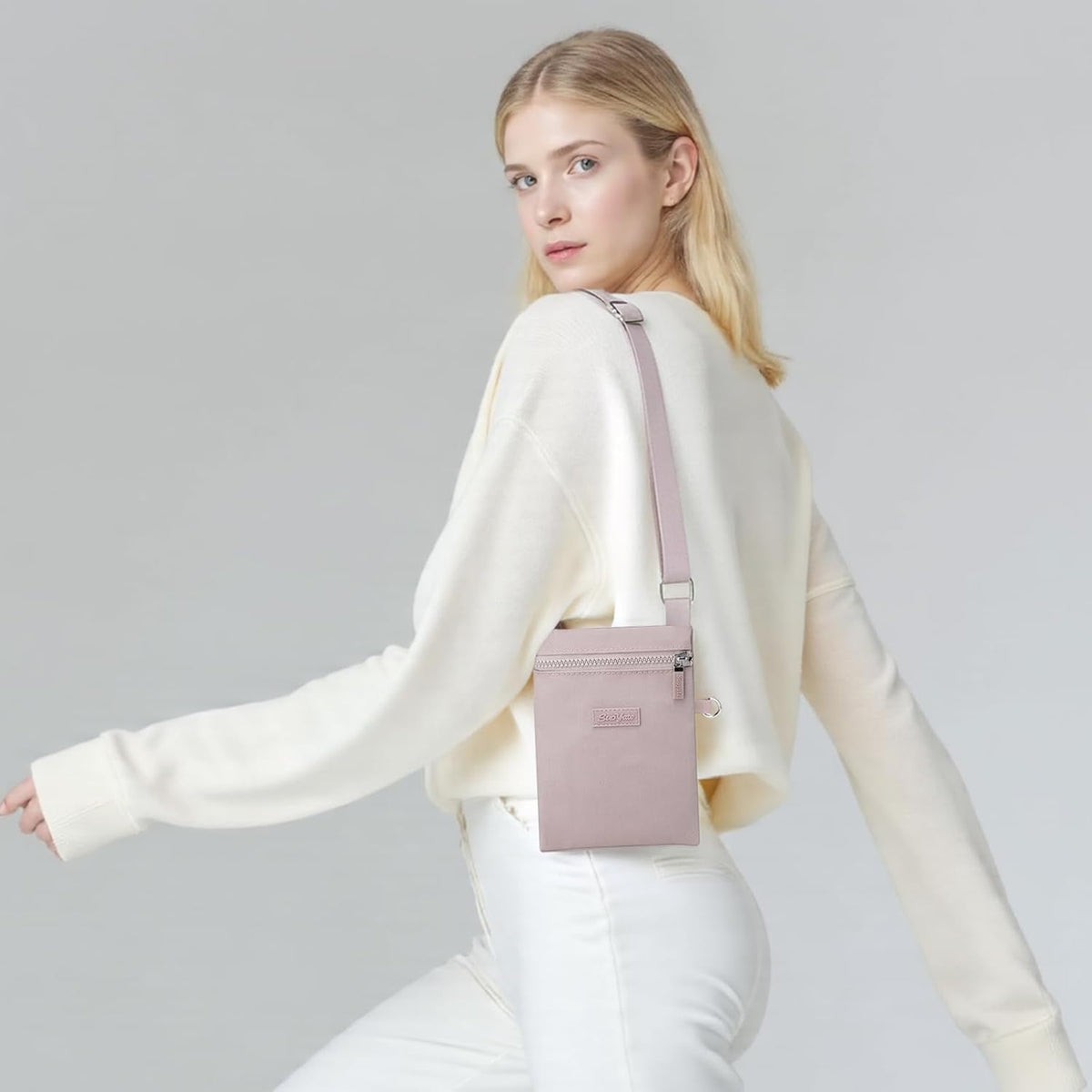 Mini Crossbody Phone Bag, Adjustable Cell Phone Purses, Travel Shoulder Bag Fit 6.9" Cellphone/Keys/Earbuds/Passport