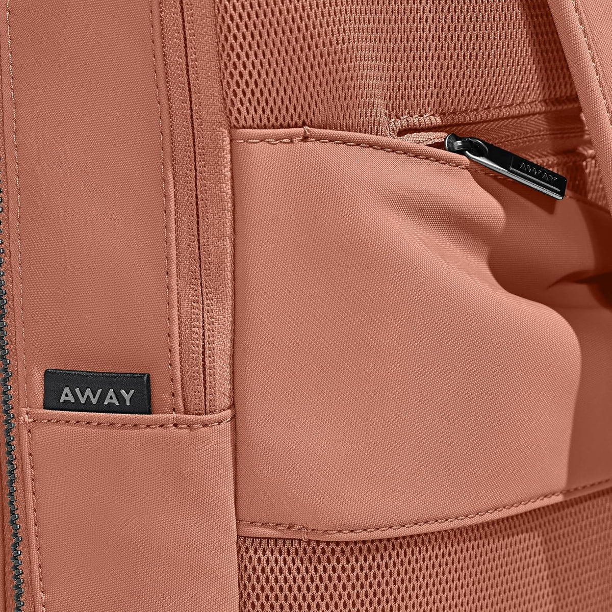 The Everywhere Zip Backpack - Personal Item Airline Approved Backpack with 16” Padded Laptop Sleeve, Water Bottle Pocket, Interior and Exterior Pockets - Fits Up to 16-Inch Laptops - Clay Pink