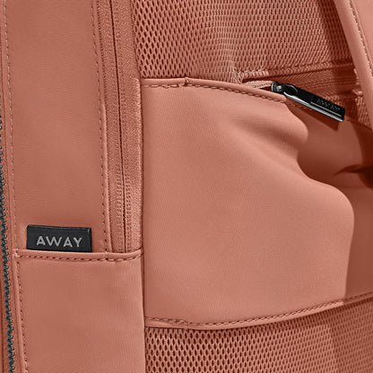 The Everywhere Zip Backpack - Personal Item Airline Approved Backpack with 16” Padded Laptop Sleeve, Water Bottle Pocket, Interior and Exterior Pockets - Fits Up to 16-Inch Laptops - Clay Pink