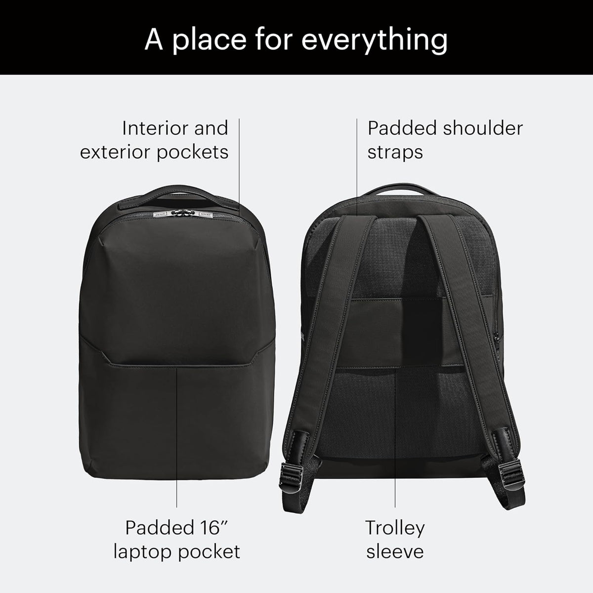 The Everywhere Zip Backpack - Personal Item Airline Approved Backpack with 16” Padded Laptop Sleeve, Water Bottle Pocket, Interior and Exterior Pockets - Fits Up to 16-Inch Laptops - Clay Pink