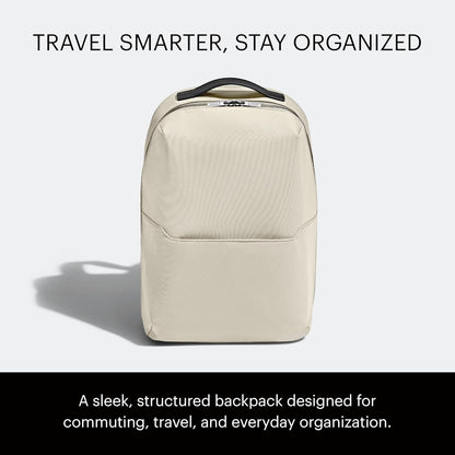The Everywhere Zip Backpack - Personal Item Airline Approved Backpack with 16” Padded Laptop Sleeve, Water Bottle Pocket, Interior and Exterior Pockets - Fits Up to 16-Inch Laptops - Clay Pink