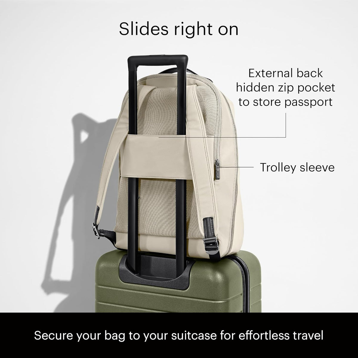 The Everywhere Zip Backpack - Personal Item Airline Approved Backpack with 16” Padded Laptop Sleeve, Water Bottle Pocket, Interior and Exterior Pockets - Fits Up to 16-Inch Laptops - Clay Pink