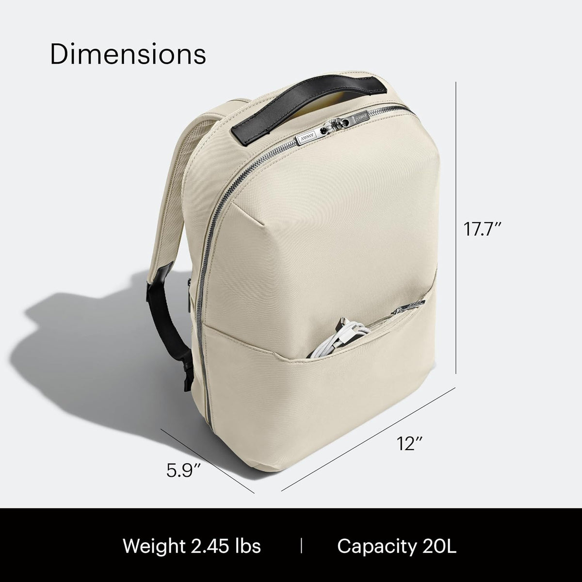 The Everywhere Zip Backpack - Personal Item Airline Approved Backpack with 16” Padded Laptop Sleeve, Water Bottle Pocket, Interior and Exterior Pockets - Fits Up to 16-Inch Laptops - Clay Pink