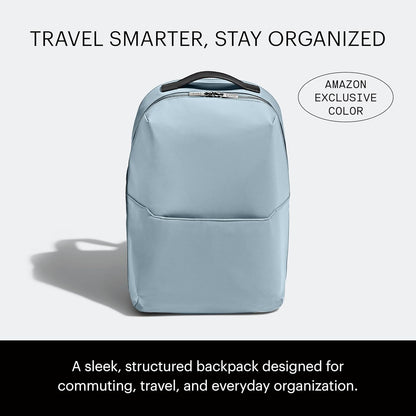 The Everywhere Zip Backpack - Personal Item Airline Approved Backpack with 16” Padded Laptop Sleeve, Water Bottle Pocket, Interior and Exterior Pockets - Fits Up to 16-Inch Laptops - Clay Pink