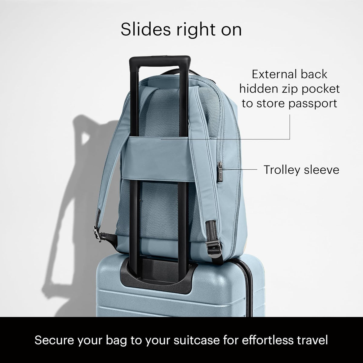 The Everywhere Zip Backpack - Personal Item Airline Approved Backpack with 16” Padded Laptop Sleeve, Water Bottle Pocket, Interior and Exterior Pockets - Fits Up to 16-Inch Laptops - Clay Pink
