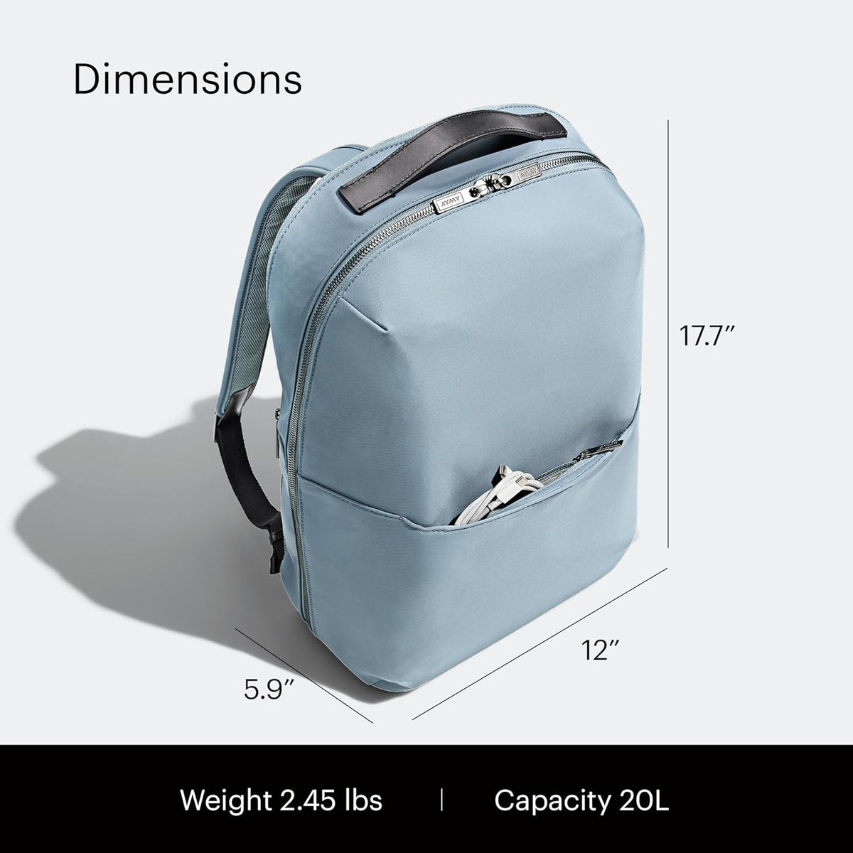 The Everywhere Zip Backpack - Personal Item Airline Approved Backpack with 16” Padded Laptop Sleeve, Water Bottle Pocket, Interior and Exterior Pockets - Fits Up to 16-Inch Laptops - Clay Pink