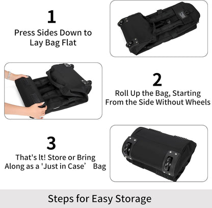 80L Travel Rolling Duffel Bag with wheels, Military Tactical Wheeled Foldable for Deployment Travel Camping Sports