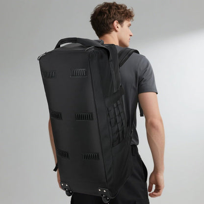 80L Travel Rolling Duffel Bag with wheels, Military Tactical Wheeled Foldable for Deployment Travel Camping Sports