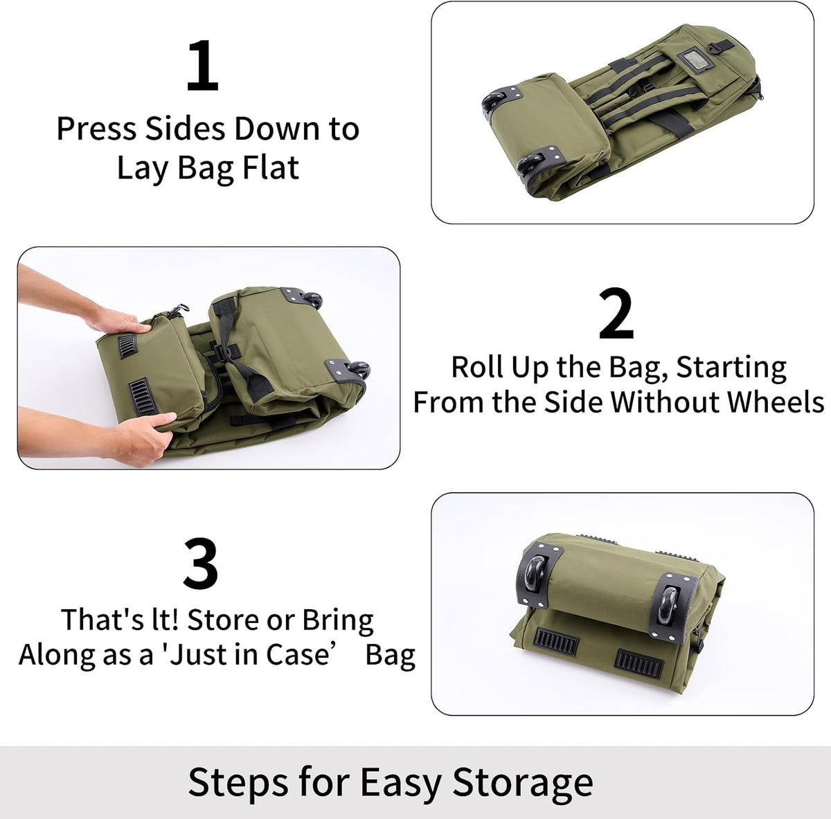 80L Travel Rolling Duffel Bag with wheels, Military Tactical Wheeled Foldable for Deployment Travel Camping Sports