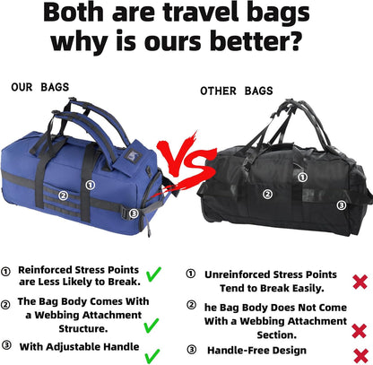 80L Travel Rolling Duffel Bag with wheels, Military Tactical Wheeled Foldable for Deployment Travel Camping Sports