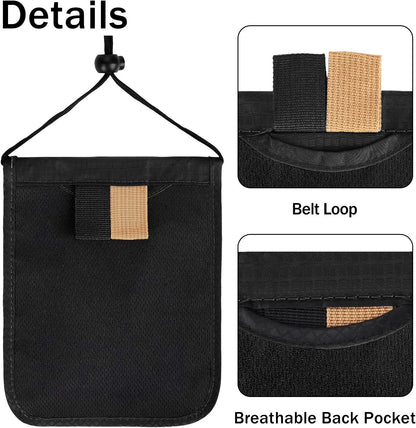 Travel Neck Wallet Women Men RFID Blocking Hidden Passport Holder | Unisex, Traveling Neck Wallets, Slim, Hanging Pouch, Travel Document Holder, 6 Pockets, Blue