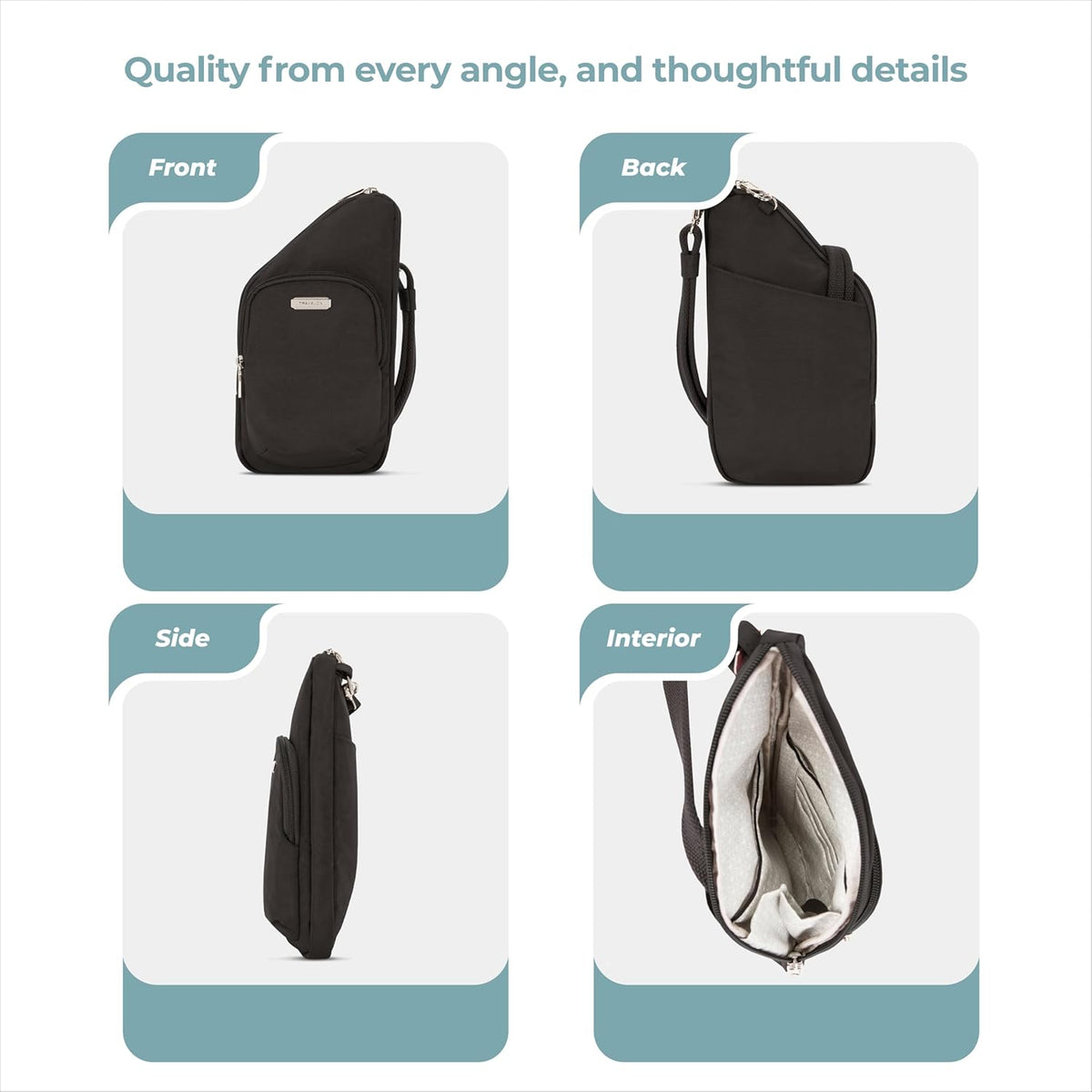 Essentials - Anti-Theft - Compact Crossbody Bag - Peacock