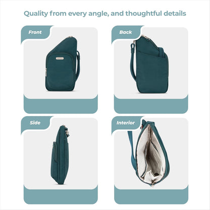 Essentials - Anti-Theft - Compact Crossbody Bag - Peacock