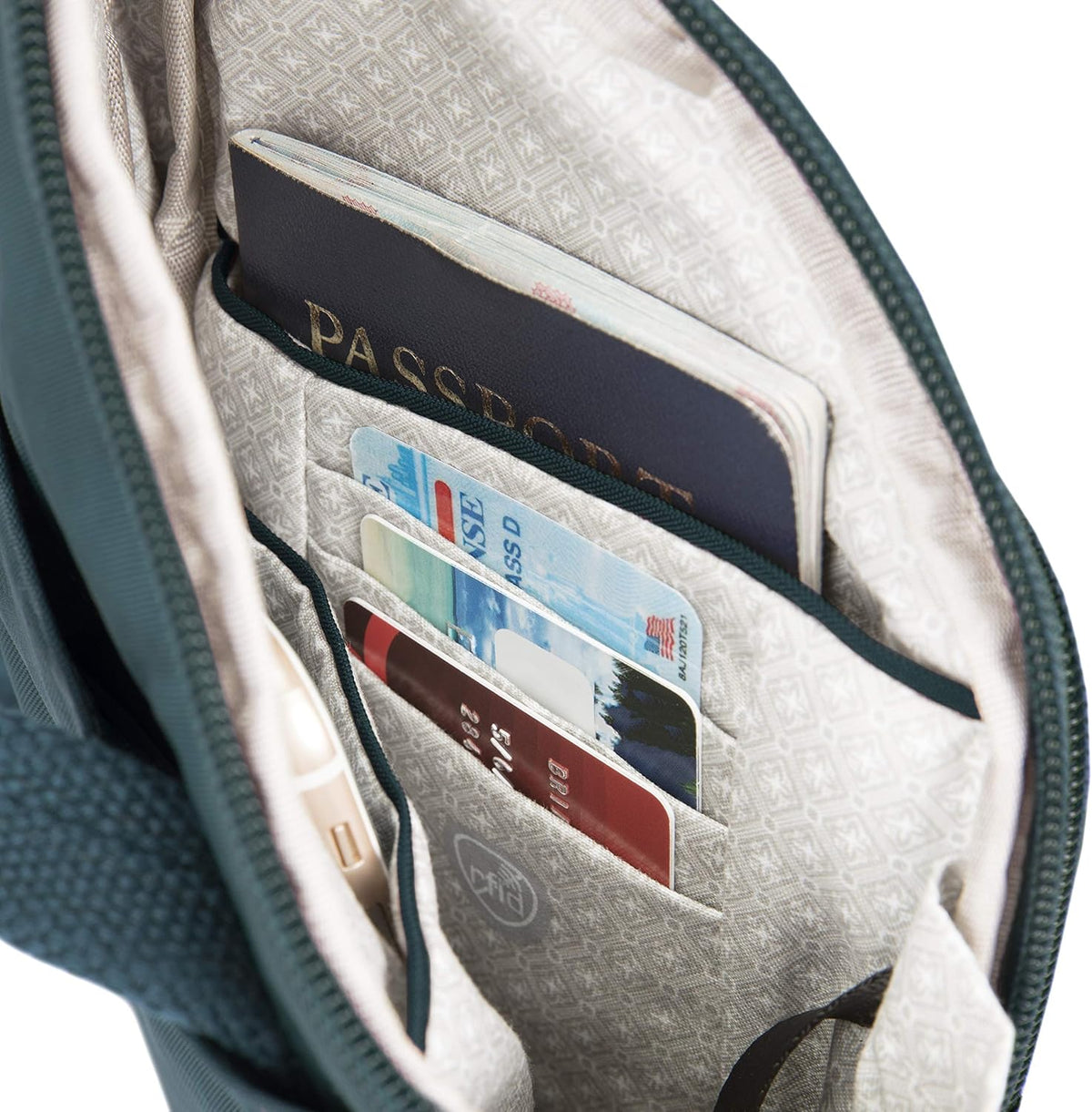 Essentials - Anti-Theft - Compact Crossbody Bag - Peacock