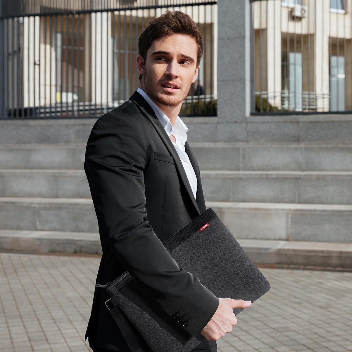 File Folder Document Organizer for Travel, Document Bag Zipper Pouch for Men & Women Black