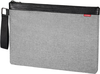 File Folder Document Organizer for Travel, Document Bag Zipper Pouch for Men & Women Black