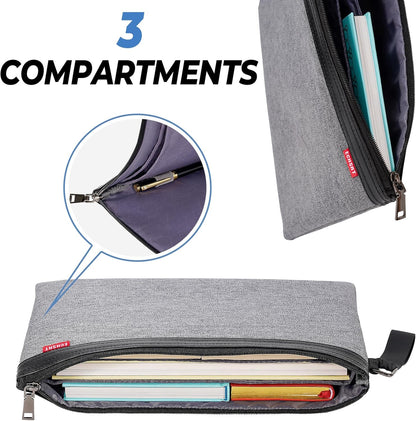 File Folder Document Organizer for Travel, Document Bag Zipper Pouch for Men & Women Black