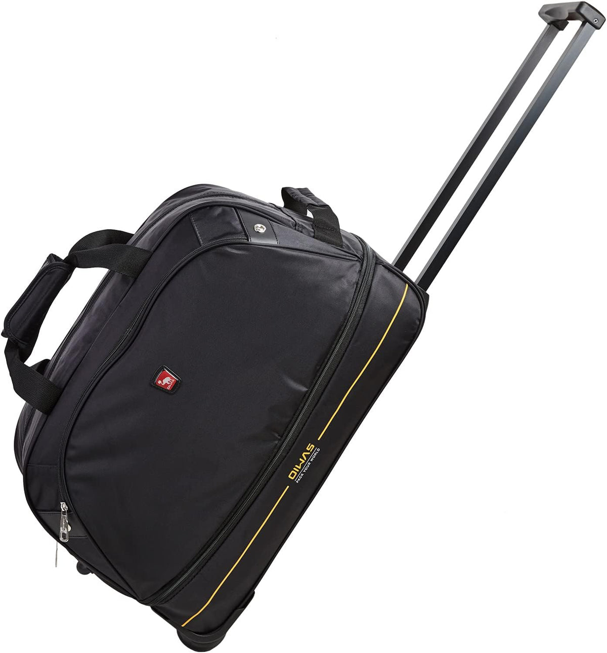 Small Rolling Duffle Bag with Wheels, Travel 22 inch Carry On Luggage Unisex-Adult Short Term Trips Expandable 50L to 60L