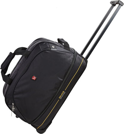 Small Rolling Duffle Bag with Wheels, Travel 22 inch Carry On Luggage Unisex-Adult Short Term Trips Expandable 50L to 60L