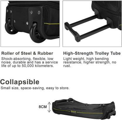 Small Rolling Duffle Bag with Wheels, Travel 22 inch Carry On Luggage Unisex-Adult Short Term Trips Expandable 50L to 60L