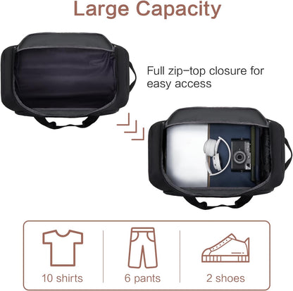 Small Rolling Duffle Bag with Wheels, Travel 22 inch Carry On Luggage Unisex-Adult Short Term Trips Expandable 50L to 60L