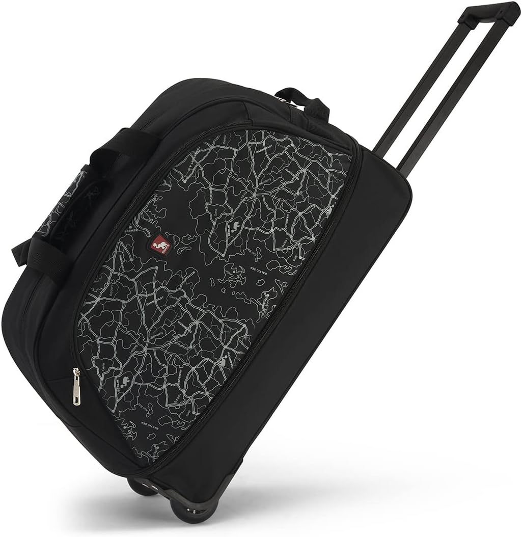 Small Rolling Duffle Bag with Wheels, Travel 22 inch Carry On Luggage Unisex-Adult Short Term Trips Expandable 50L to 60L