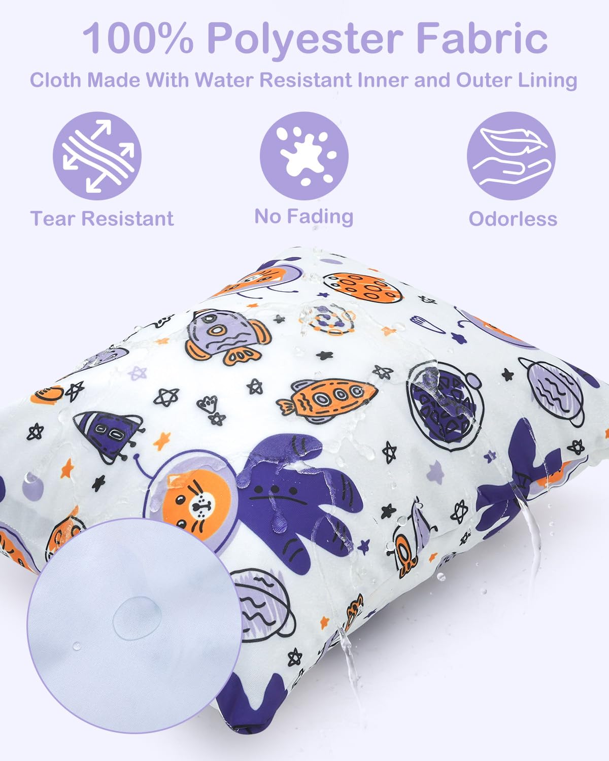 2pcs Superior Waterproof Wet Dry Bags,Reusable with Two Zippered Pockets, Baby Cloth Diaper Wet Bags,Travel,Beach,Pool,Daycare,Soiled Baby Items,Yoga Gym Bag,Wet bag for Swimsuit