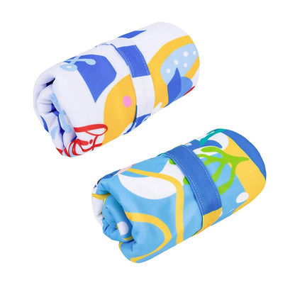 2pcs Superior Waterproof Wet Dry Bags,Reusable with Two Zippered Pockets, Baby Cloth Diaper Wet Bags,Travel,Beach,Pool,Daycare,Soiled Baby Items,Yoga Gym Bag,Wet bag for Swimsuit