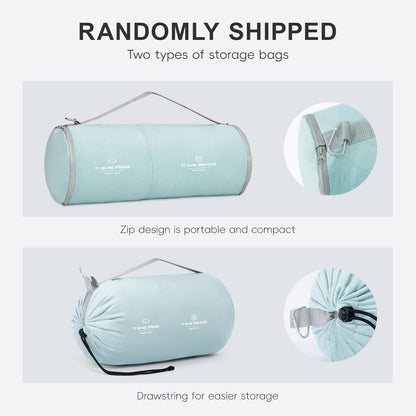 Travel Pillow and Blanket Set Neck Pillows Soft Blankets with Sleep Mask Travel Essentials for Airplane Car Memory Foam Blue Green