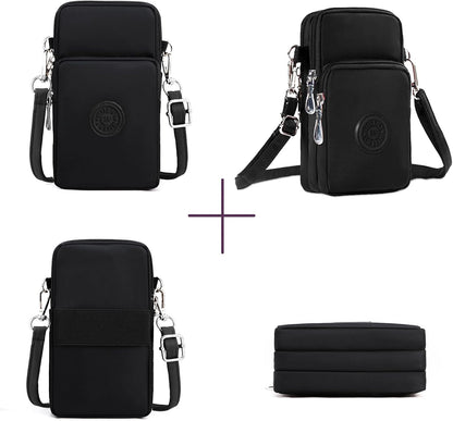 Waterproof Nylon Cute Crossbody Cell Phone Purse Smartphone Wallet Bag for Women